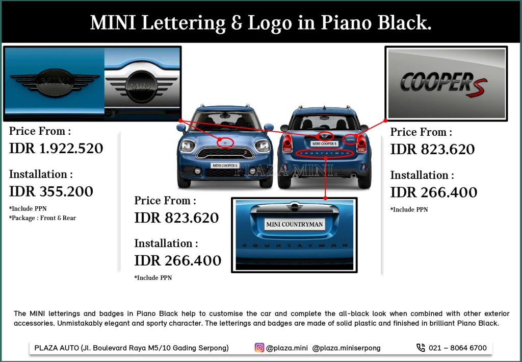aksesories mini cooper