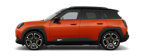 MINI Cooper Aceman warna oranye tampak samping - PLAZA MINI