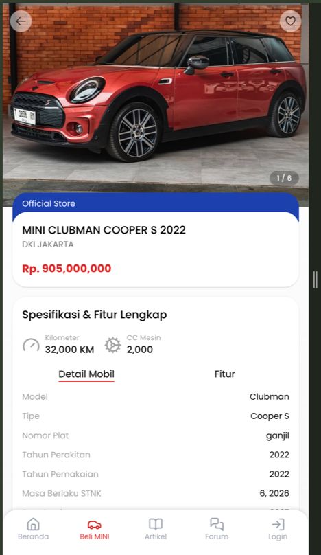 mininext platform online jual beli mobil bekas mini cooper